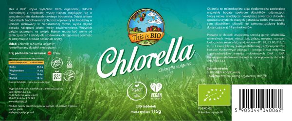 Chlorella 100% organic - 110g - 230 tabl.