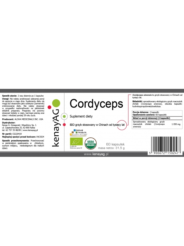 Cordyceps - 60 kaps.